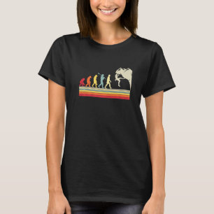 Rockbeklimming menselijke evolutie klimmer t-shirt