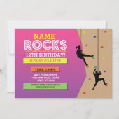 Rockbeklimming van de Birthday-klimaatpartij Kaart (Voorkant)