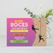 Rockbeklimming van de Birthday-klimaatpartij Kaart (Staand voorkant)