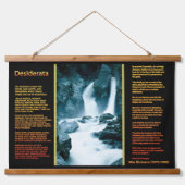 Rockbergwatervallen DESIDERATA Hangend Wandkleed (Voorkant)