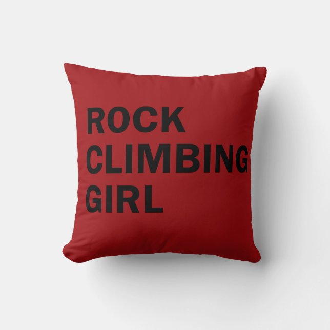 Rockclimbing girl kussen (Voorkant)