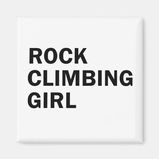 Rockclimbing girl magneet (Voorkant)