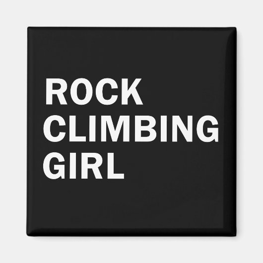Rockclimbing girl magneet (Voorkant)