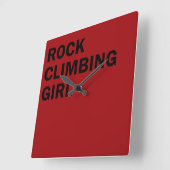 Rockclimbing girl vierkante klok (Hoek)
