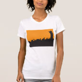 Rockconcertpubliek Silhouet Muziekfestival T-shirt (Voorkant)
