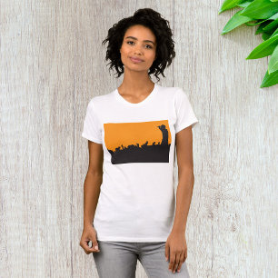 Rockconcertpubliek Silhouet Muziekfestival T-shirt