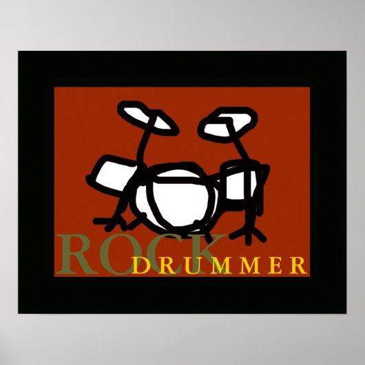 rockdrummer poster (Voorkant)