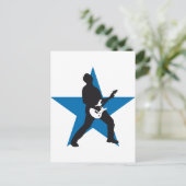 rocke-gitaarspeler briefkaart (Staand voorkant)