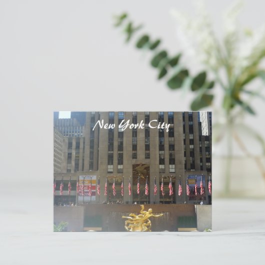 rockefeller briefkaart (Staand voorkant)