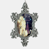 'Rockefeller Center at Kerstmis' Snowflake Orn Tin Sneeuwvlok Ornament (Links)