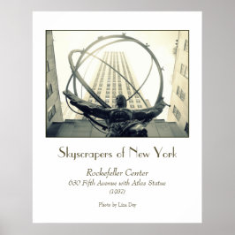 'Rockefeller Center & Atlas'-poster Poster