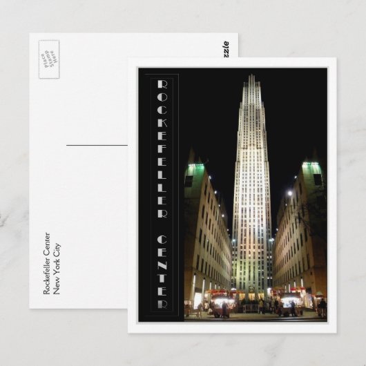 Rockefeller Center Briefkaart (Voorkant / Achterkant)