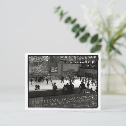 Rockefeller Center Ice Rick Briefkaart (Staand voorkant)