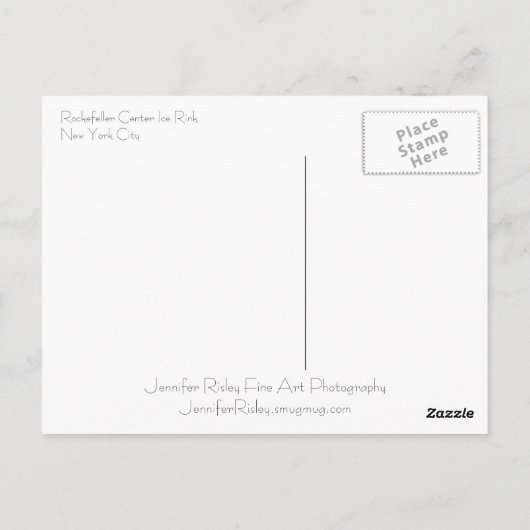 Rockefeller Center Ice Rick Briefkaart (Achterkant)