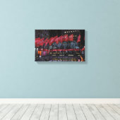 Rockefeller Center ijskrankel NYC-foto Canvas Afdruk (Insitu (Houten vloer))