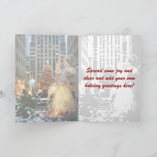 Rockefeller Center Kerstboom Wenskaarten Feestdagen Kaart (Binnen)