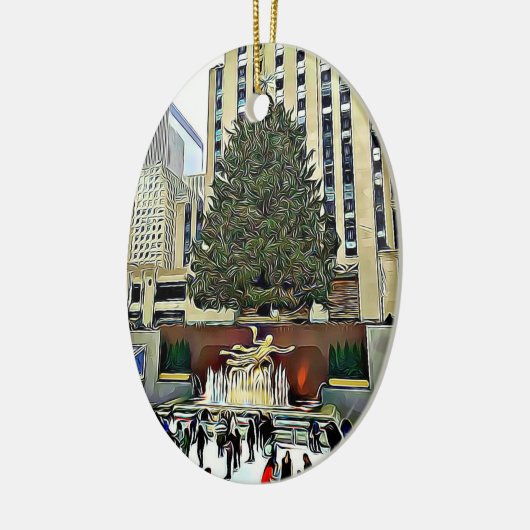 Rockefeller Center kerstboomversiering Keramisch Ornament (Links)