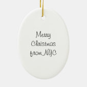 Rockefeller Center kerstboomversiering Keramisch Ornament (Achterkant)