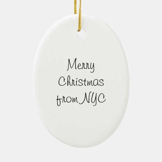 Rockefeller Center kerstboomversiering Keramisch Ornament (Achterkant)