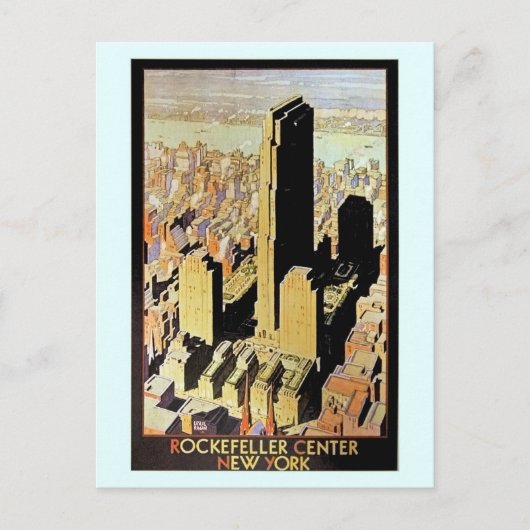  Rockefeller Center New York City AD Briefkaart (Voorkant)