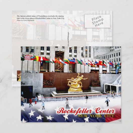 Rockefeller Center, New York City Briefkaart (Voorkant / Achterkant)