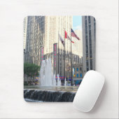 Rockefeller Center New York City Fountain Flags Muismat (Met muis)