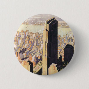 Rockefeller Center New York Ronde Button 5,7 Cm