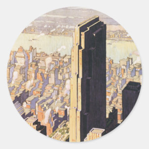 Rockefeller Center New York Ronde Sticker