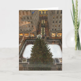 Rockefeller Center NYC kerstboomvakantie Rink Feestdagen Kaart
