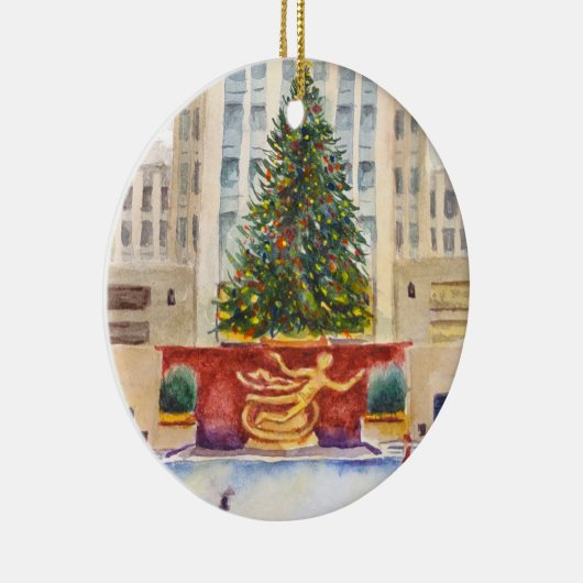 Rockefeller Center Plaza kerstboomversiering Keramisch Ornament (Rechts)