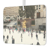 Rockefeller Center Rink Ice Skaters Kerstmis NYC Luchtverfrisser (Links)