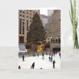 Rockefeller Center Skating Rink NYC Kerstmis Feestdagen Kaart