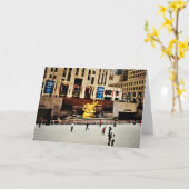"Rockefeller Center" Verjaardag Kaart (Gele Bloem)