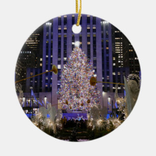 Rockefeller Center's Angels & kerstboom - Keramisch Ornament