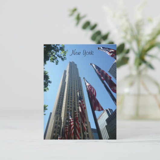 rockefeller gemarkeerd briefkaart (Staand voorkant)