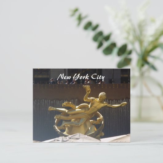 rockefeller goud briefkaart (Staand voorkant)