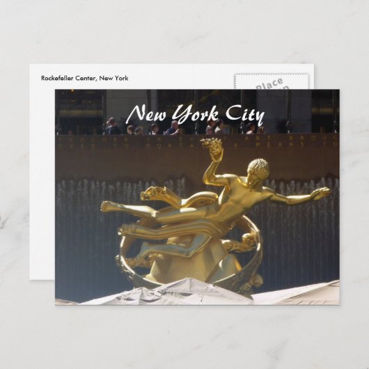 rockefeller goud briefkaart (Voorkant / Achterkant)