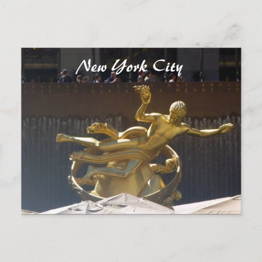 rockefeller goud briefkaart (Voorkant)