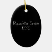 Rockefeller kerstboomversiering keramisch ornament (Achterkant)