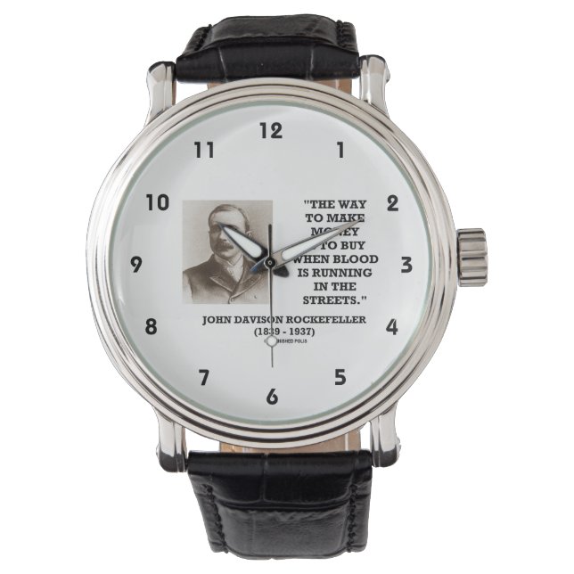 Rockefeller koopt wanneer het Bloed in Straten Horloge (Voorkant)