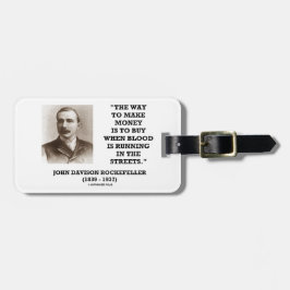 Rockefeller koopt wanneer het bloed in straten loo bagagelabel