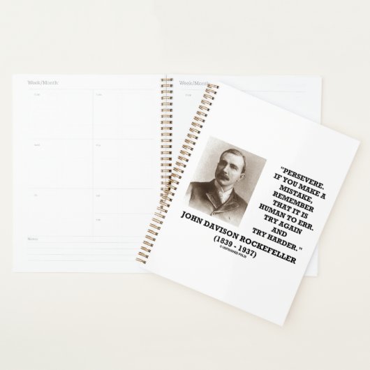 Rockefeller perseveratie Het is menselijk om het o Planner (Display)