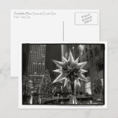 Rockefeller Plaza Crystal Star-Briefkaart Briefkaart (Voorkant / Achterkant)