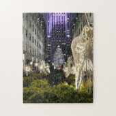 Rockefeller Plaza Kerstmis NYC Legpuzzel (Verticaal)