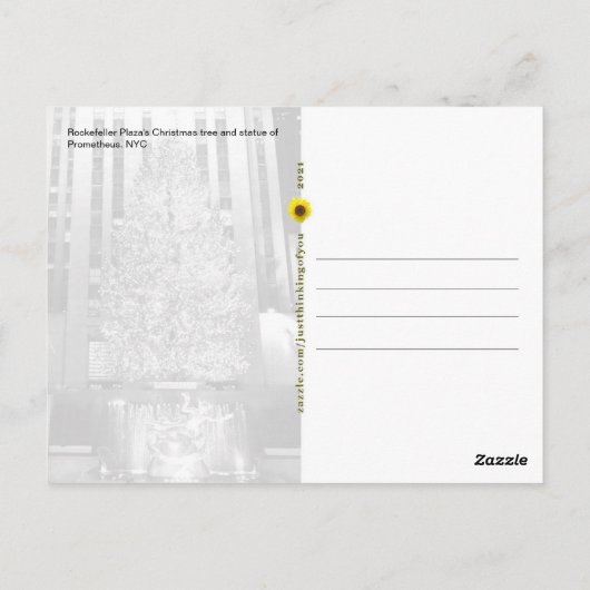 Rockefeller Plaza's kerstboom - briefkaart (Achterkant)