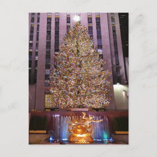 Rockefeller Plaza's kerstboom - briefkaart (Voorkant)