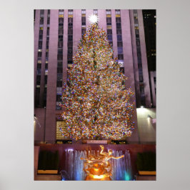 Rockefeller Plaza's kerstboom - poster