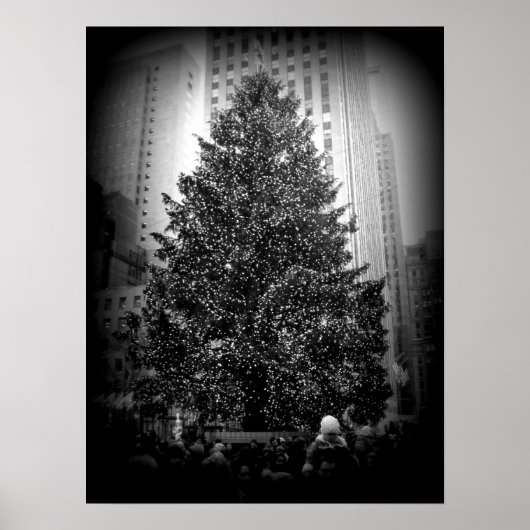 Rockefeller Poster met kerstbomen (Voorkant)