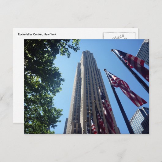 rockefeller-vlaggen briefkaart (Voorkant / Achterkant)