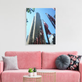 rockefeller vlaggen canvas afdruk (Insitu (Woonkamer))